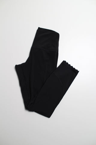 Lululemon black align scalloped hem high rise pant, size 6 (25")