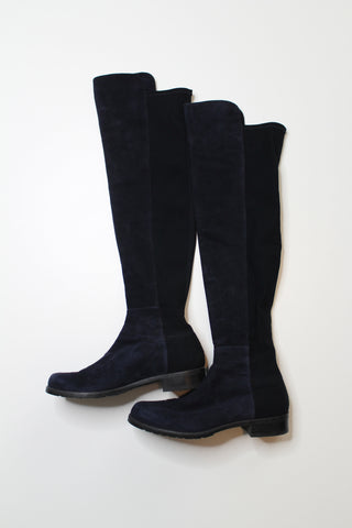Stuart Weitzman navy/black 5050 over the knee stretch boots, size 7 (price reduced: was $300)