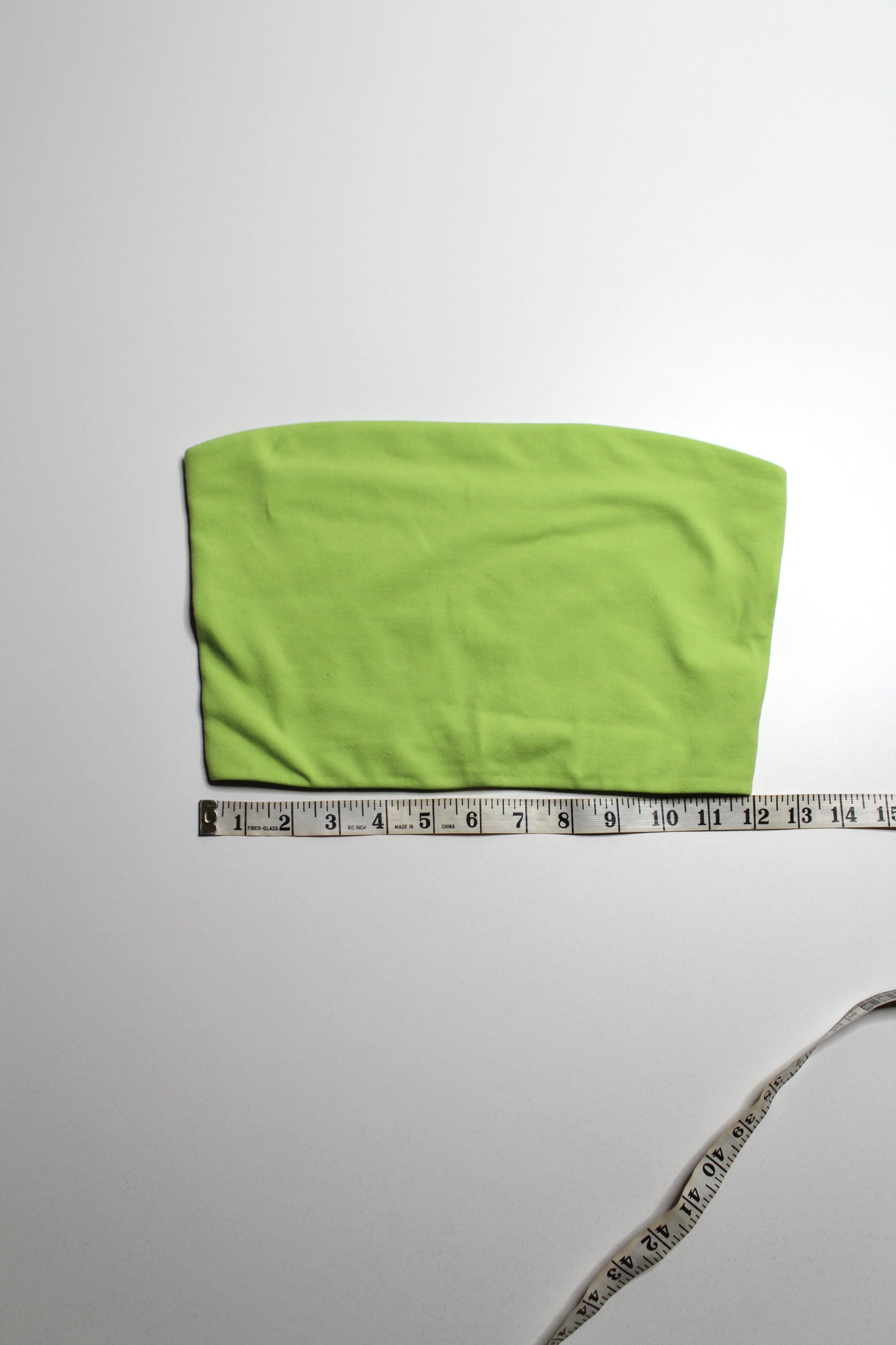 Organic Basics lime 'flex' tube top, size small (additional 50% off at checkout)