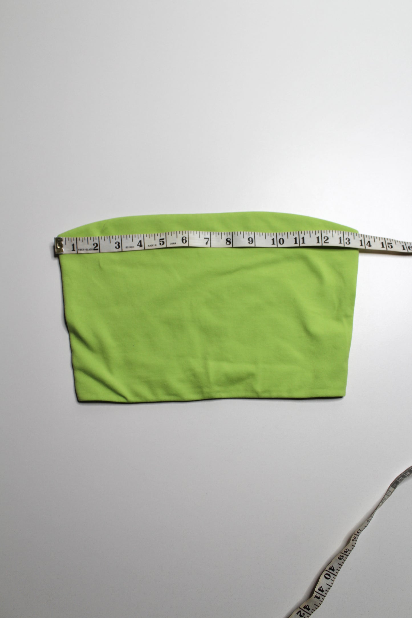 Organic Basics lime 'flex' tube top, size small (additional 50% off at checkout)
