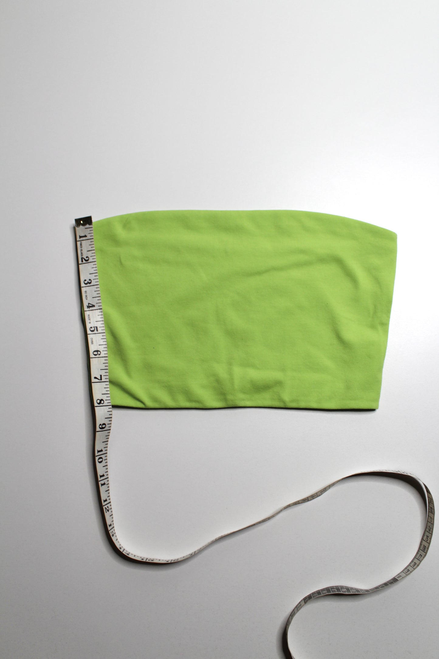 Organic Basics lime 'flex' tube top, size small (additional 50% off at checkout)