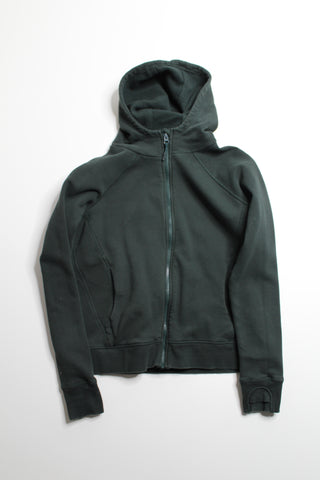 Lolë dark green full zip up hoodie, size medium (price reduced: was $25)