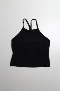 Aritzia TNA action black high neck cropped sports tank, size large