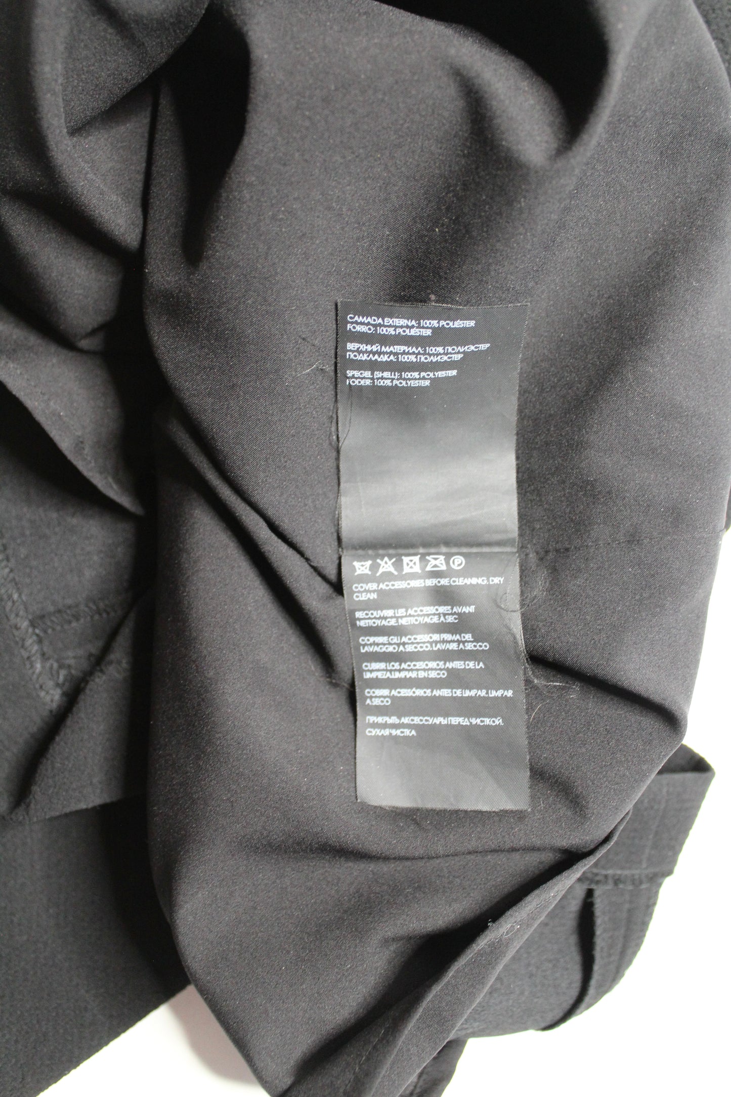 Club Monaco textured black faux wrap skirt, size 4