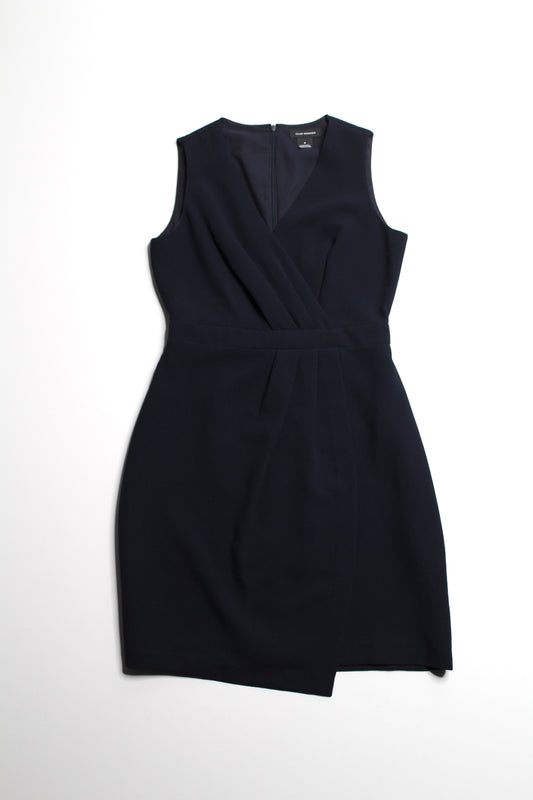 Club Monaco navy textured faux wrap dress, size 4