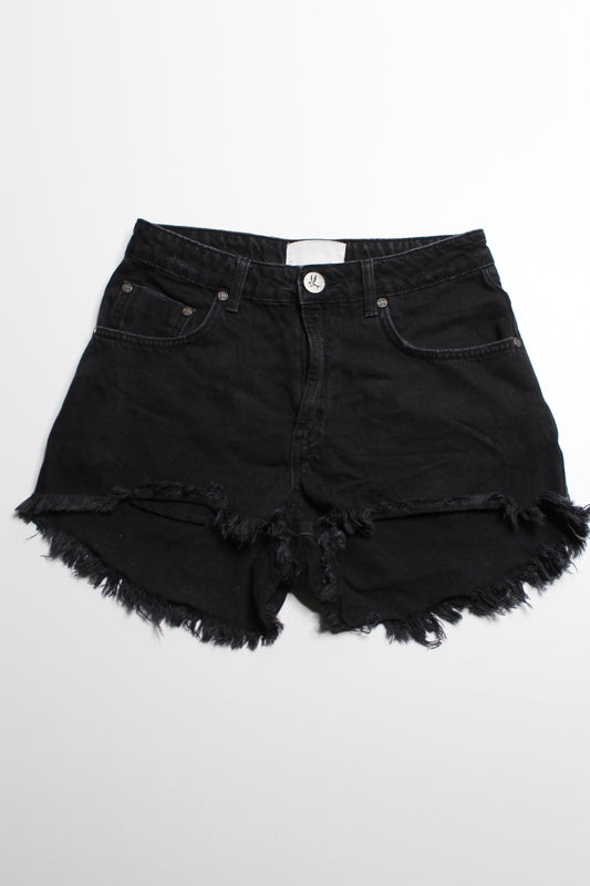 One Teaspoon black cut off shirts, size 28