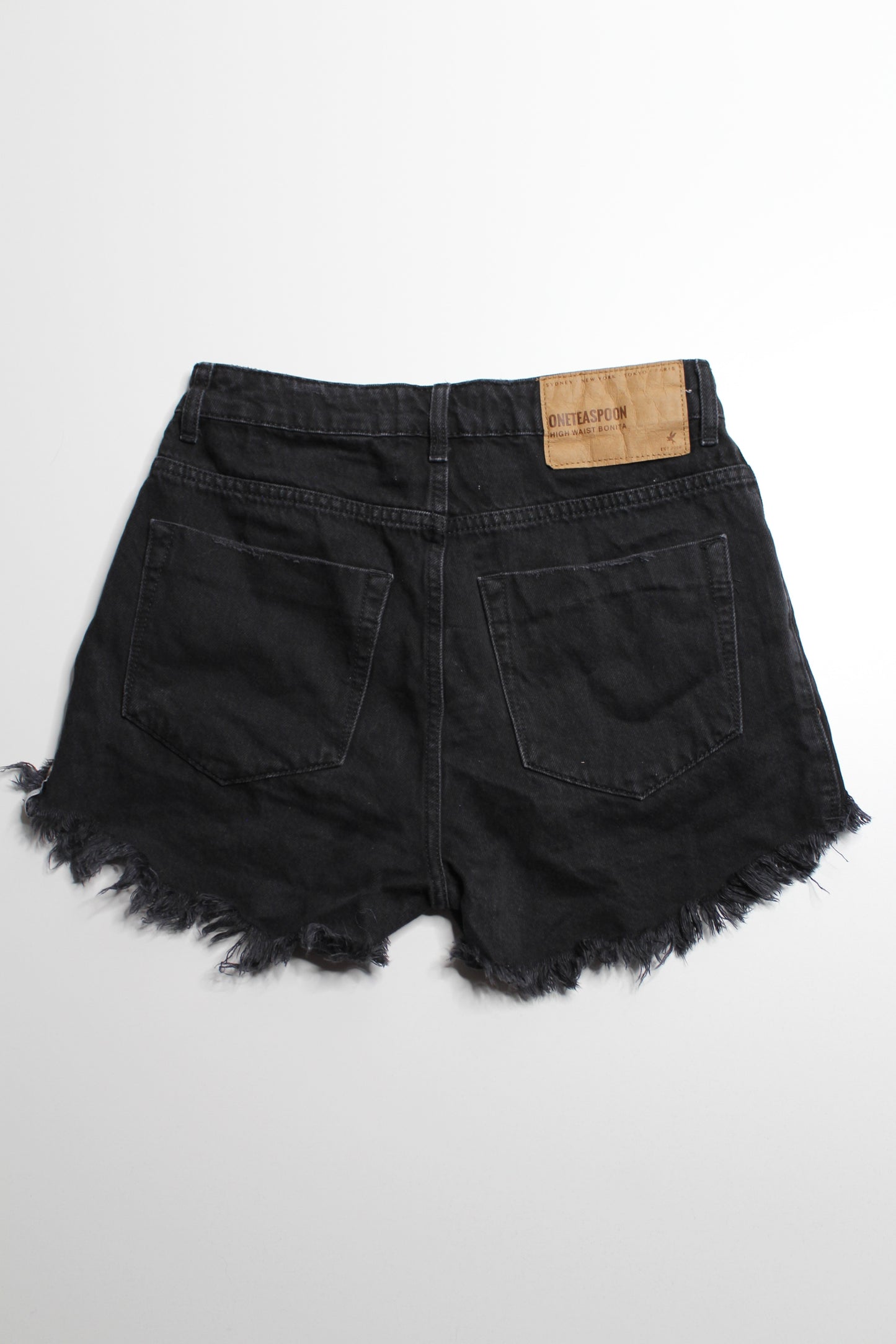 One Teaspoon black cut off shirts, size 28