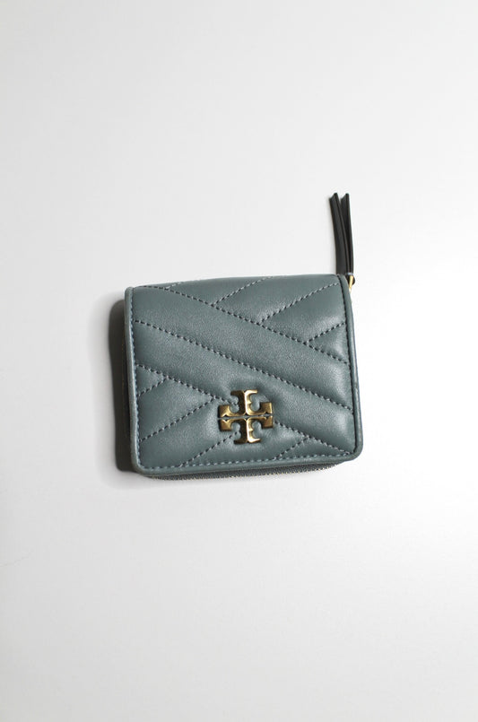 Tory Burch arctic blue ‘Kira’ chevron quilted leather bifold Wallet