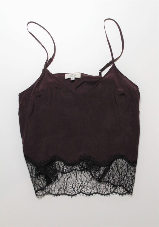 Aritzia cami with lace trim, size xxs