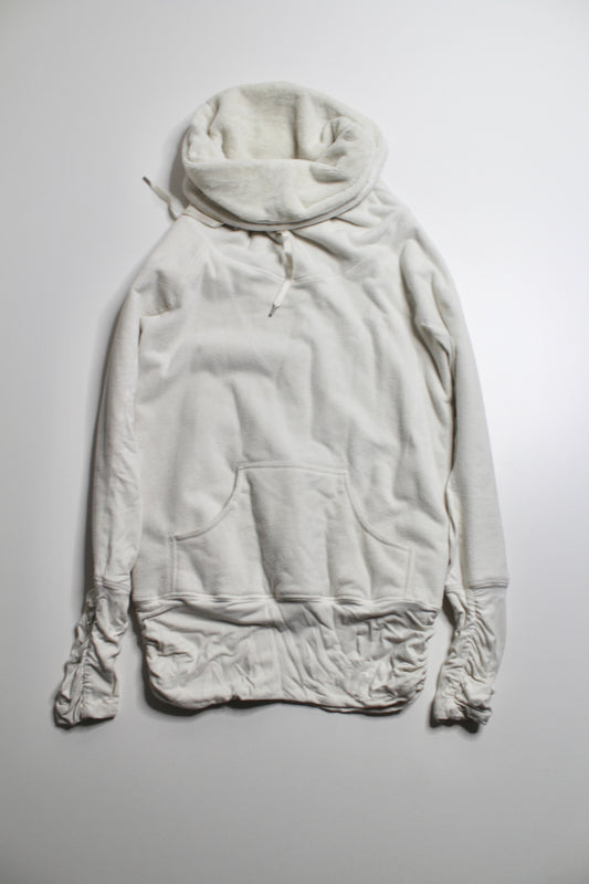 Lululemon polar cream don’t hurry be happy cowl neck fleece pullover, size 4 (loose fit) (price reduced: was $40)