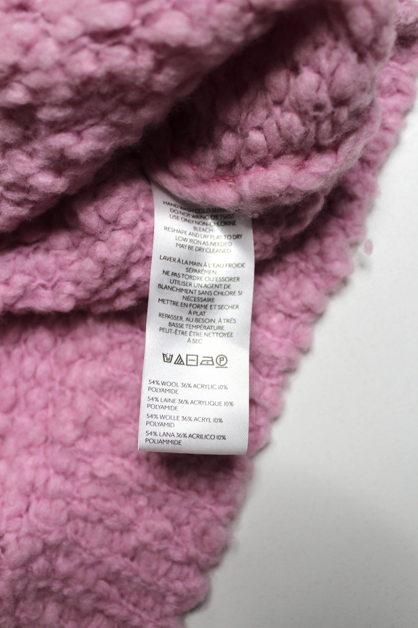 Anthropologie Maeve pink textured mock neck sweater, size small (relaxed fit)