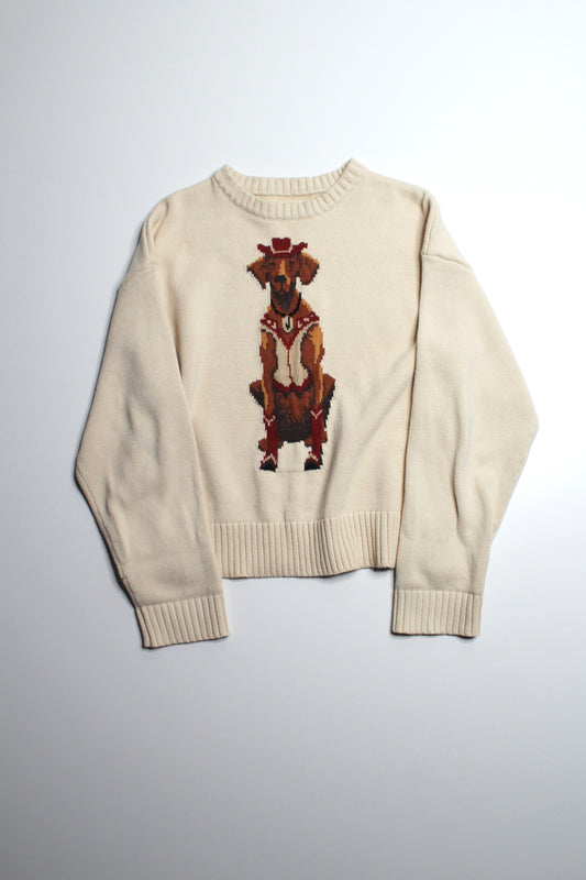 Anthropologie Porridge jolene western dog cowboy sweater, size small (loose fit) (sale: was $78)