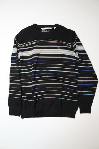 Mens Travis Mathew striped crewneck sweater, size large  (additional 50% off)
