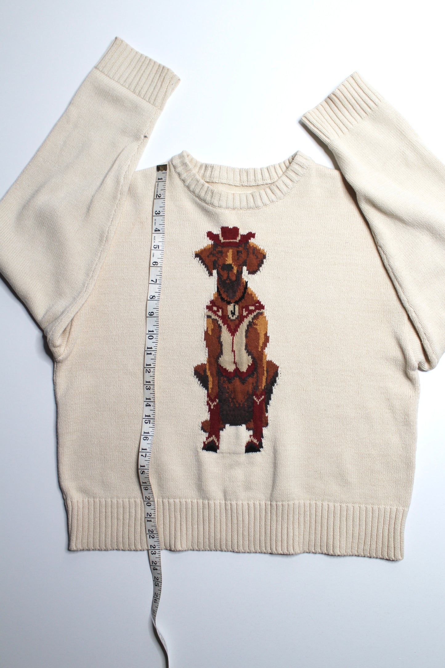 Anthropologie Porridge jolene western dog cowboy sweater, size small (loose fit) (sale: was $78)