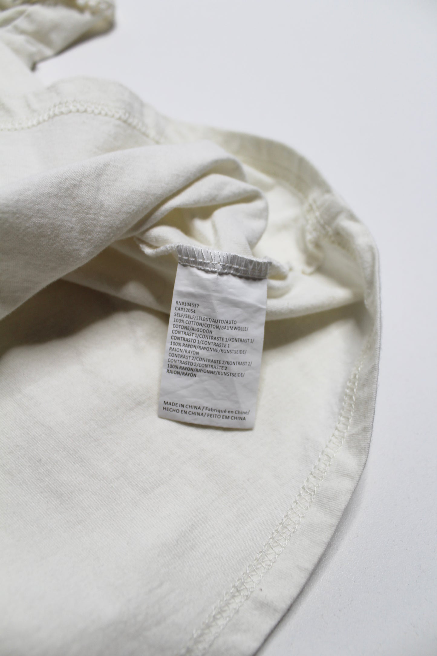 Anthropologie Tiny cream fern embroidered flowers short sleeve, size xs (relaxed fit)