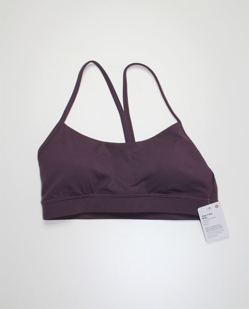 Lululemon grape thistle flow y bra, size 6 *nulu *new with tags