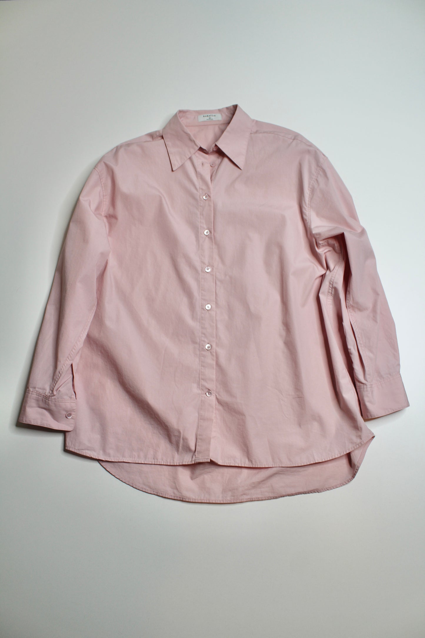 Aritzia Wilfred Free relaxed fit classic pink blouse, size xs (oversized fit) (additional 20% off)