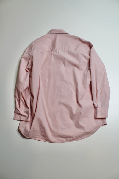 Aritzia Wilfred Free relaxed fit classic pink blouse, size xs (oversized fit)