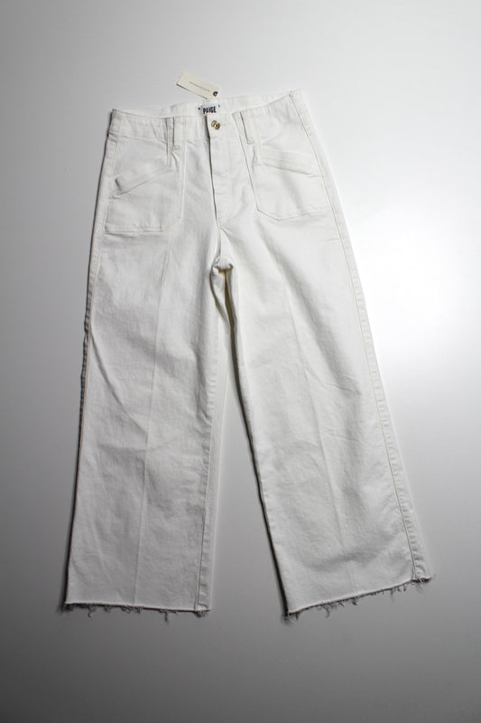 Anthropologie Paige white high rise ‘anessa’ ankle wide leg jeans, size 27 *new with tags