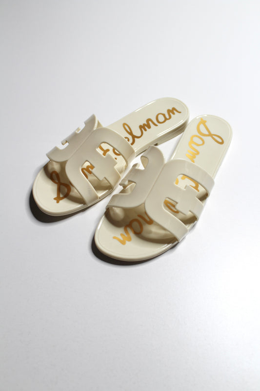 Sam Edelman ivory 'bay jelly' sandals, size 6 (fits like 6.5)