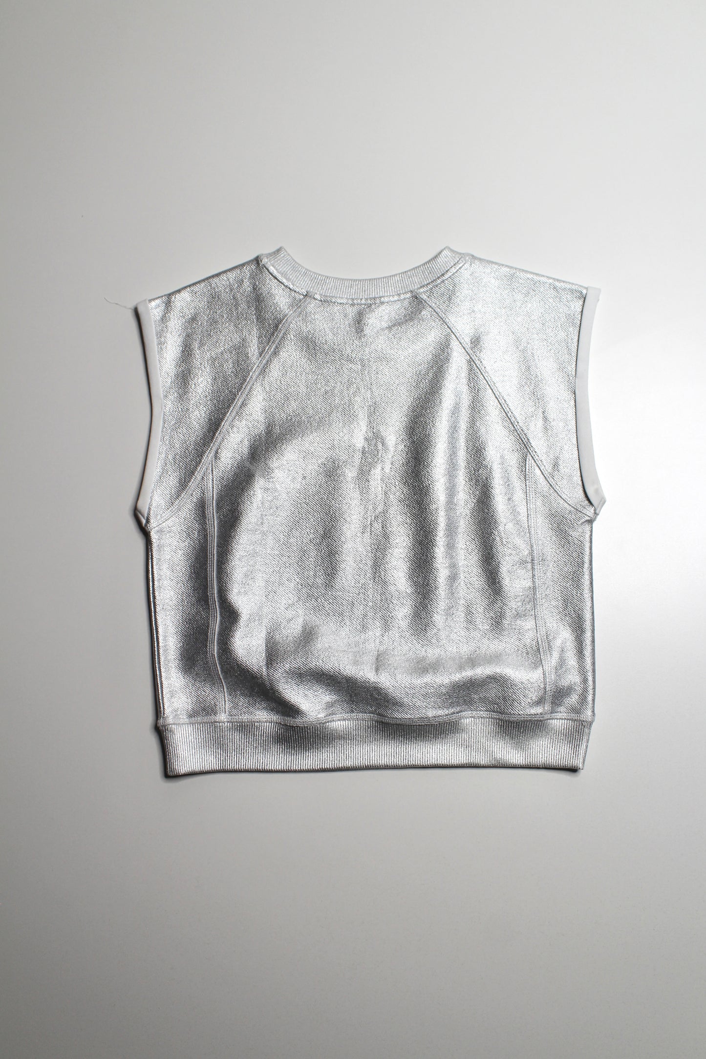 Anthropologie Pilcro silver muscle knit sleeveless top, size small