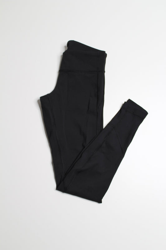 Lululemon black low rise ribbed hem tights, size 6 (price reduced: was $48)