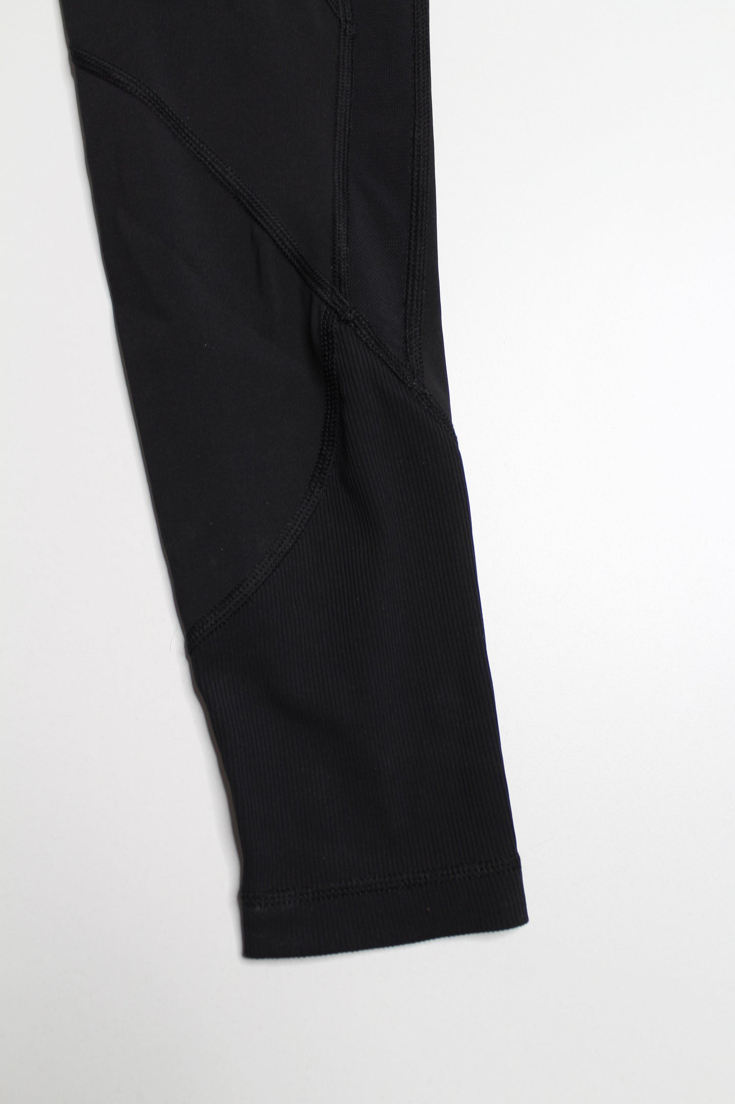 Lululemon black low rise ribbed hem tights, size 6 (price reduced: was $48)