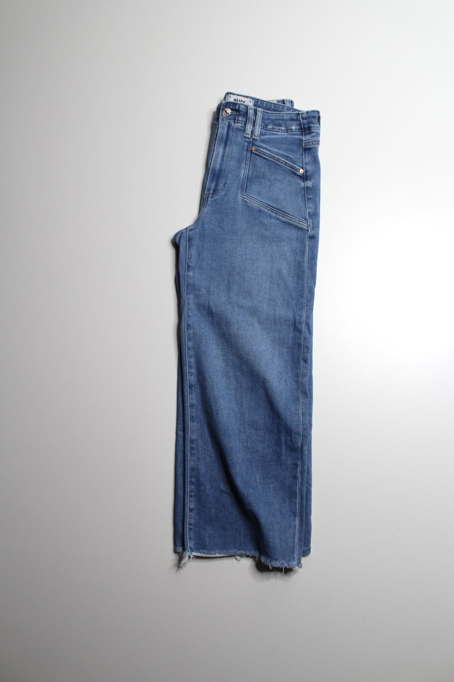 Paige sunnie distressed ‘anessa’ high-rise wide leg jeans, size 26 (24”) *petite