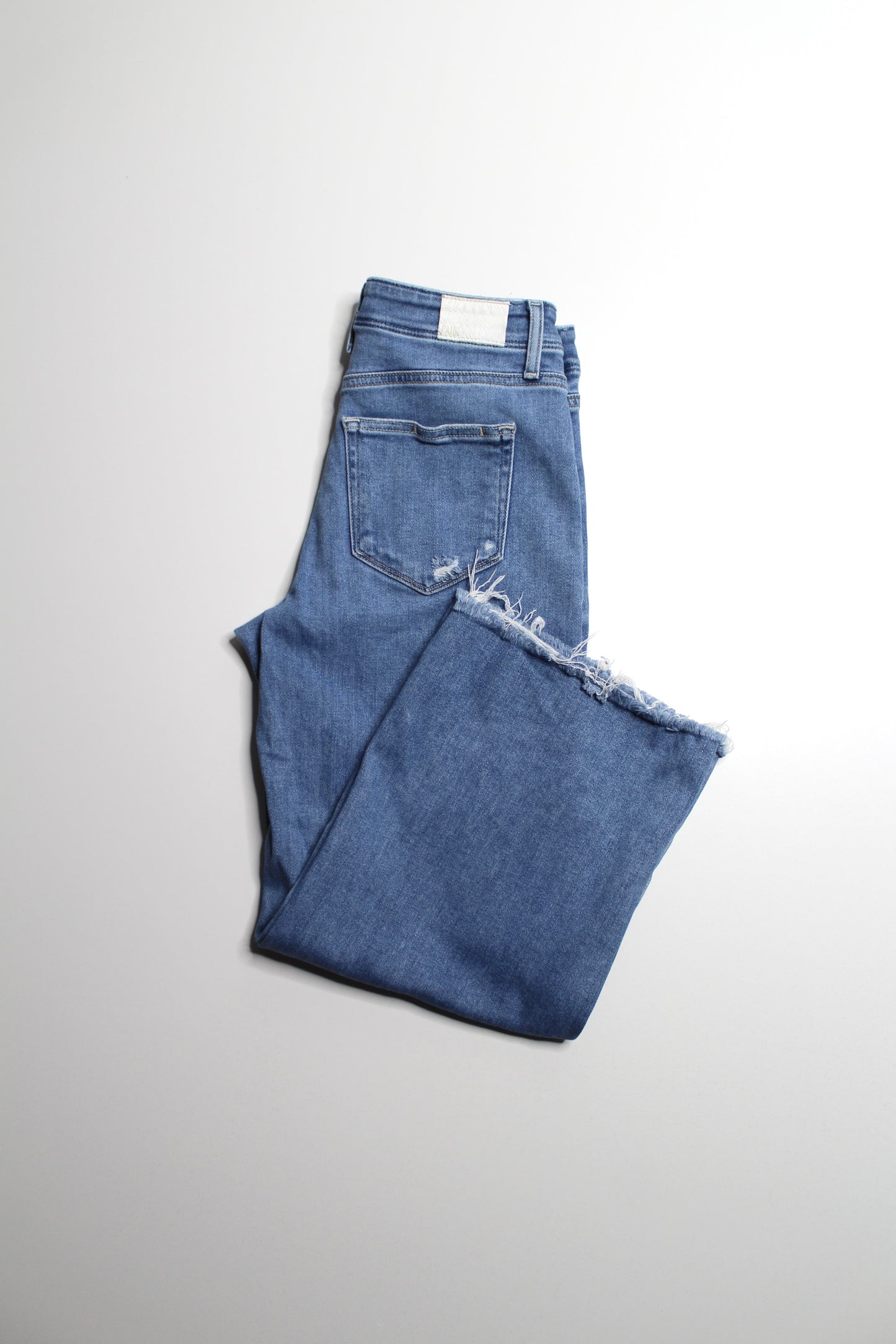 Paige sunnie distressed ‘anessa’ high-rise wide leg jeans, size 26 (24”) *petite