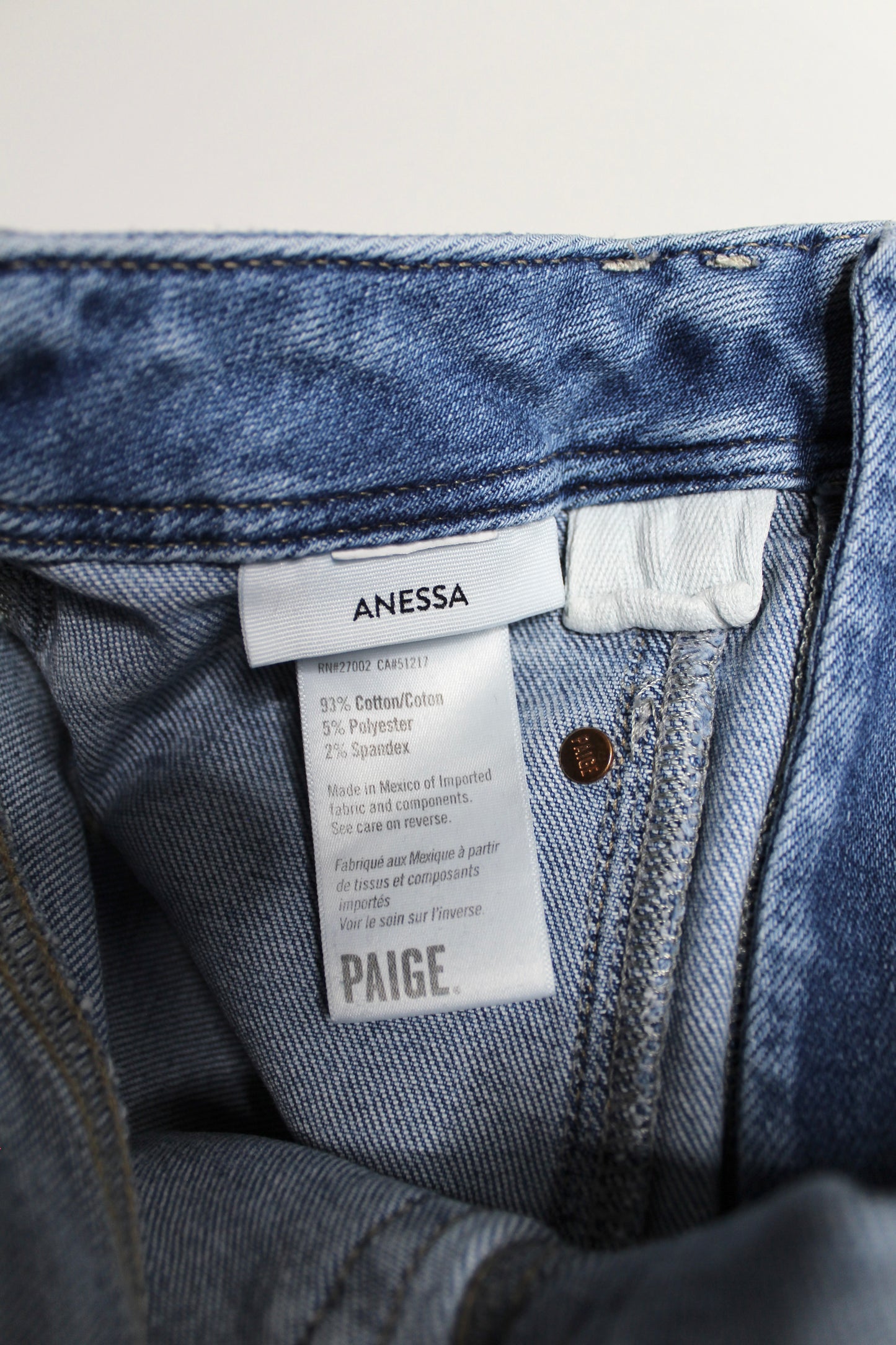 Paige sunnie distressed ‘anessa’ high-rise wide leg jeans, size 26 (24”) *petite