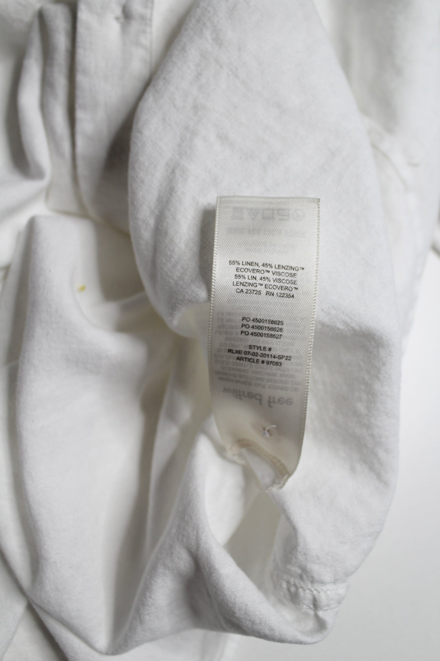 Aritzia Wilfred white button down short sleeve, size xs (relaxed fit)