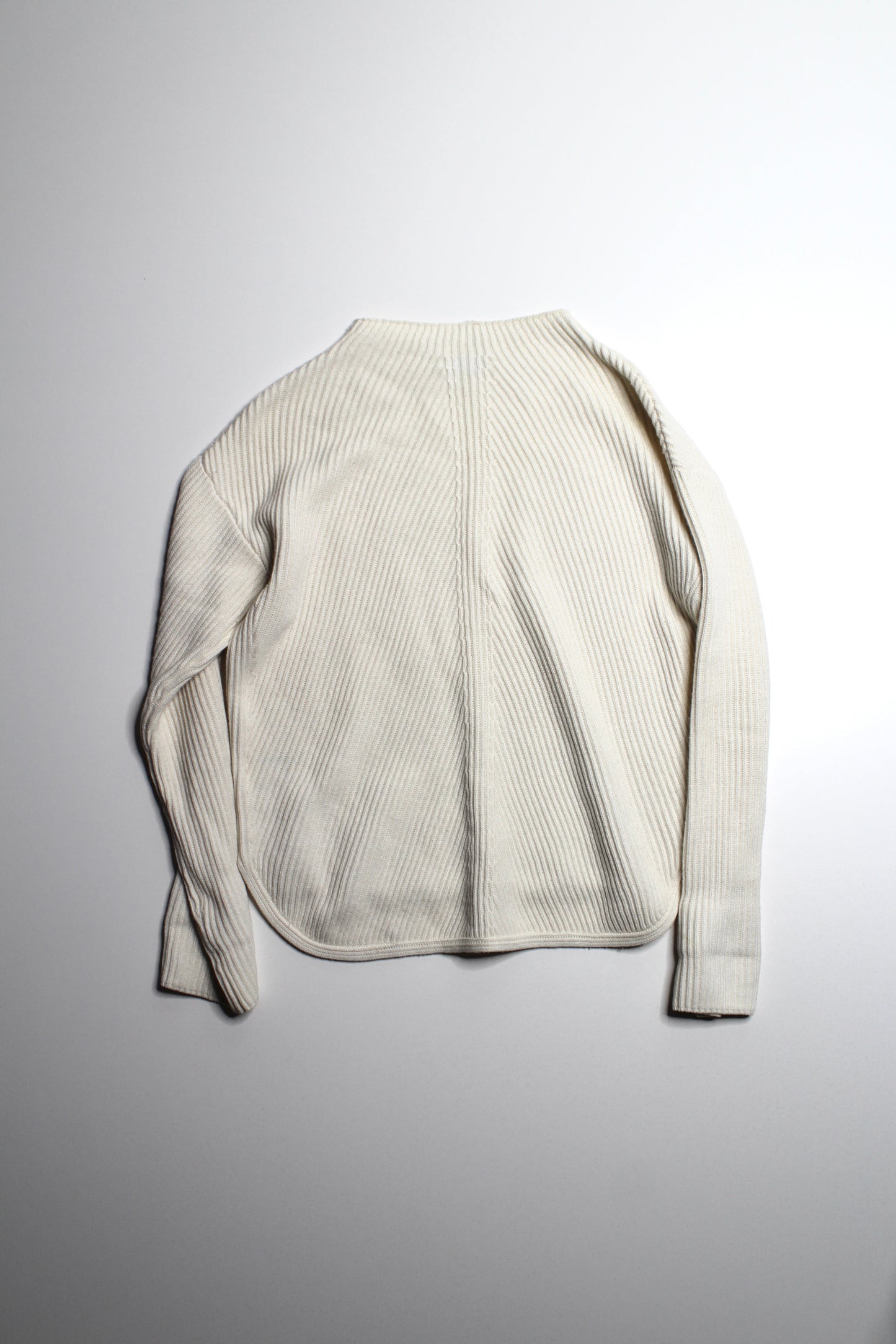 Aritzia Babaton cream ribbed knit sweater, size small