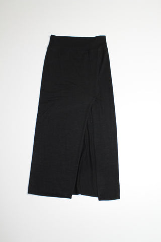Aritzia black wilfred free faux wrap long skirt, size xs