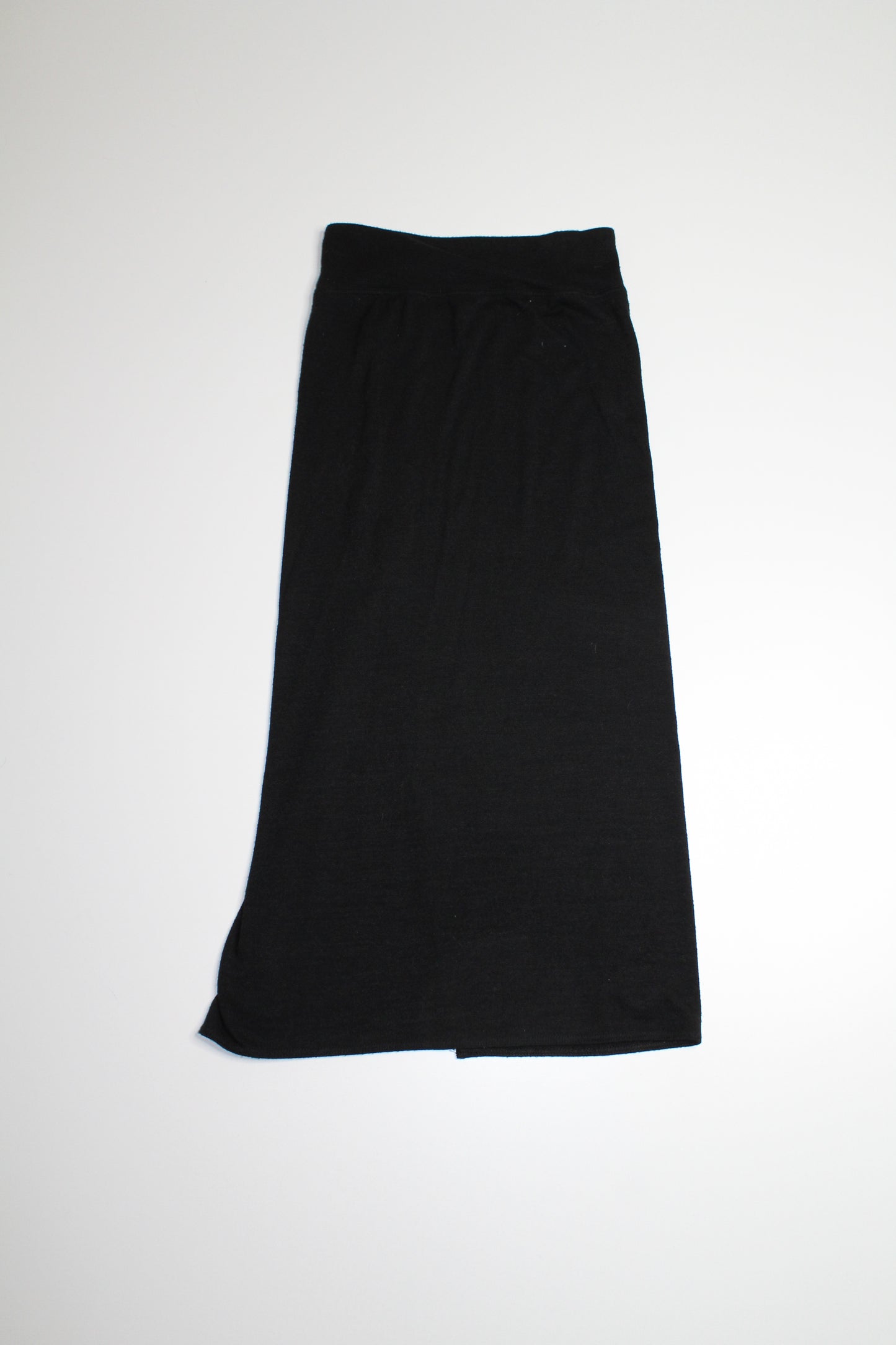 Aritzia black wilfred free faux wrap long skirt, size xs