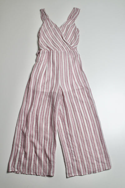 Sienna Sky pink/white striped wide leg jumpsuit, size small (additional 50% off)