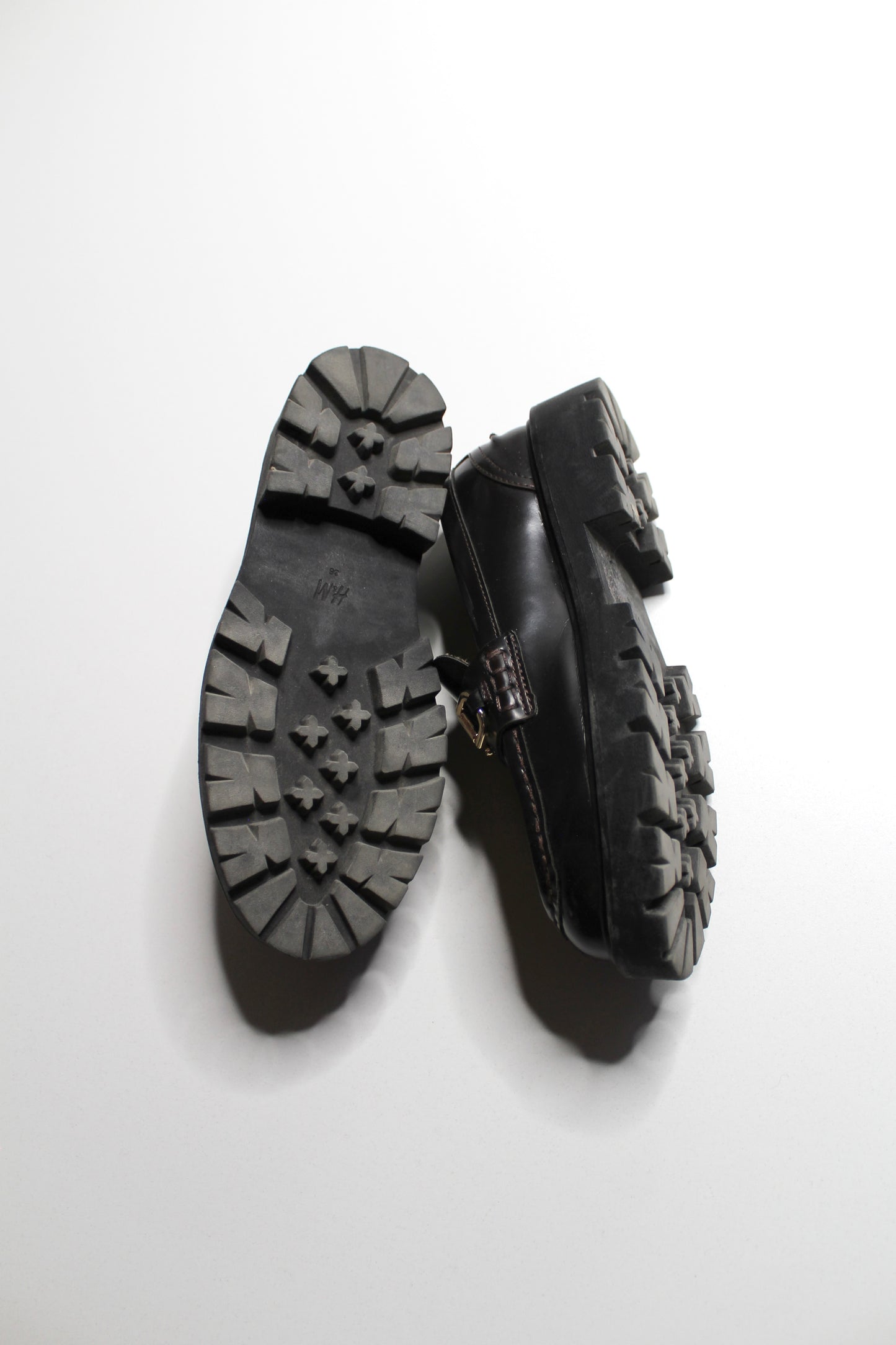 H & M dark brown chunky loafer, size 36 (fits 6-6.5)