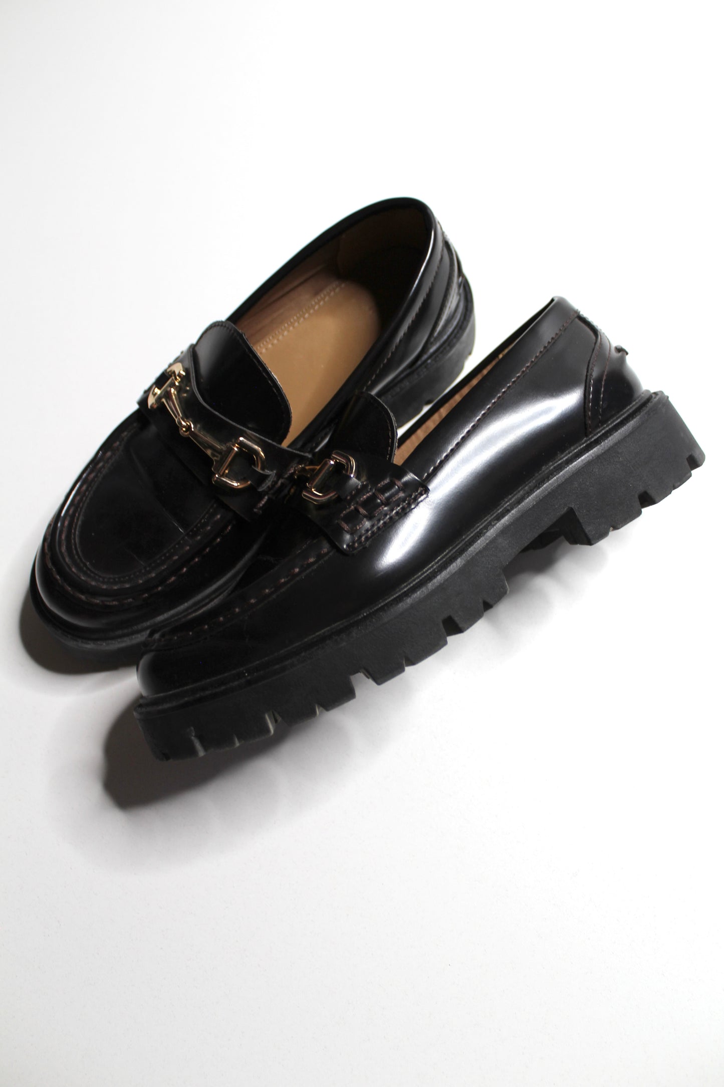 H & M dark brown chunky loafer, size 36 (fits 6-6.5)