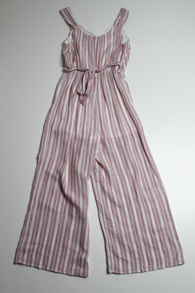 Sienna Sky pink/white striped wide leg jumpsuit, size small (additional 50% off)