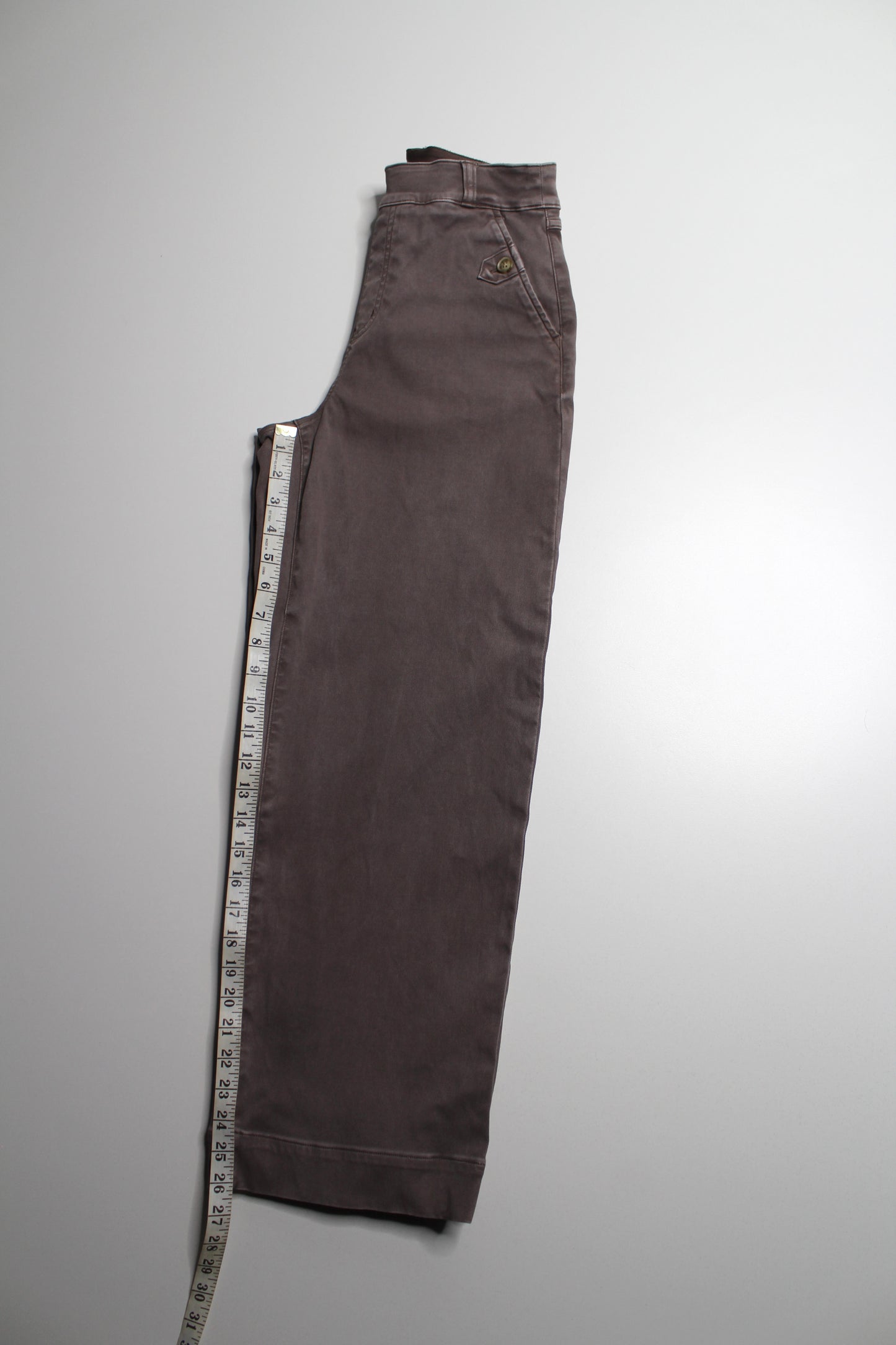 Spanx clay stretch twill wide leg pants, size small