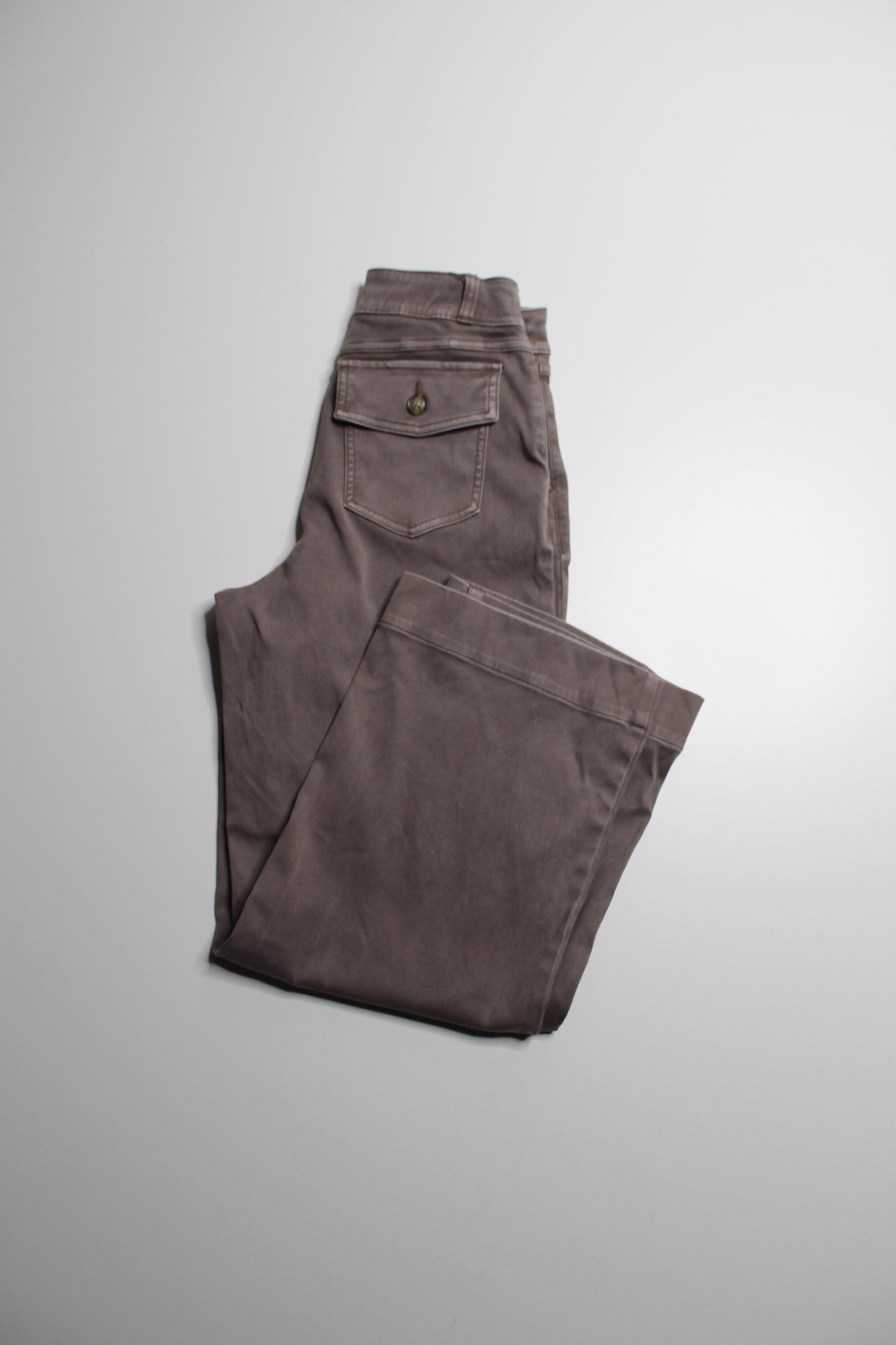 Spanx clay stretch twill wide leg pants, size small