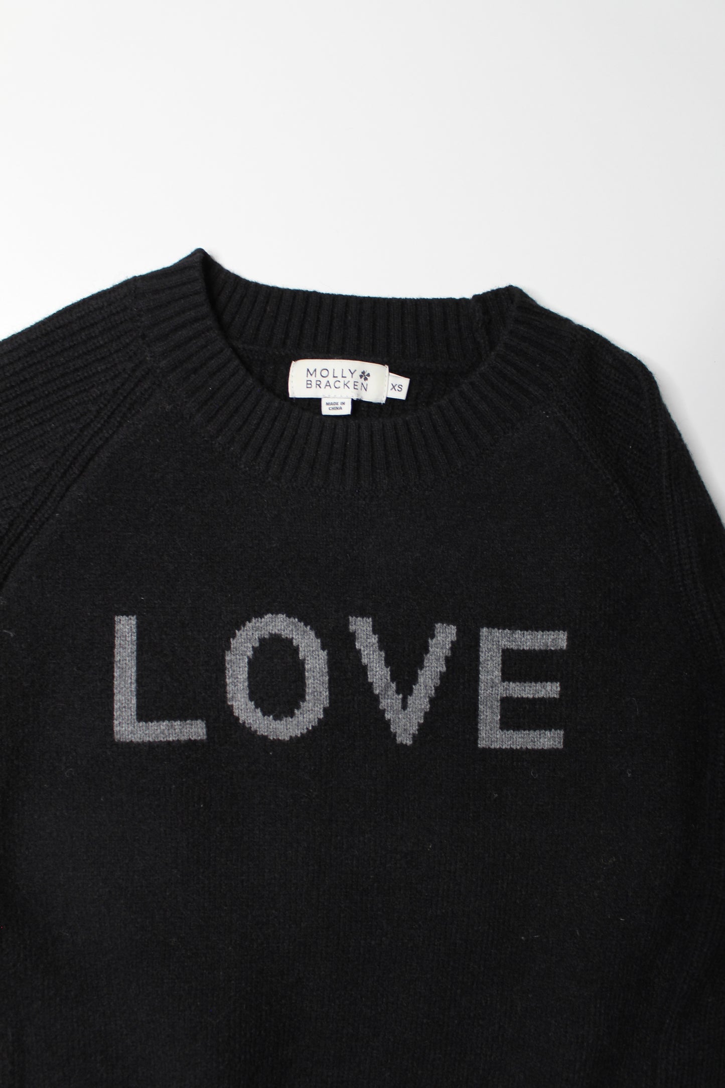 Molly Bracken ‘LOVE’ knit sweater, size xs (loose fit) (additional 50% off)