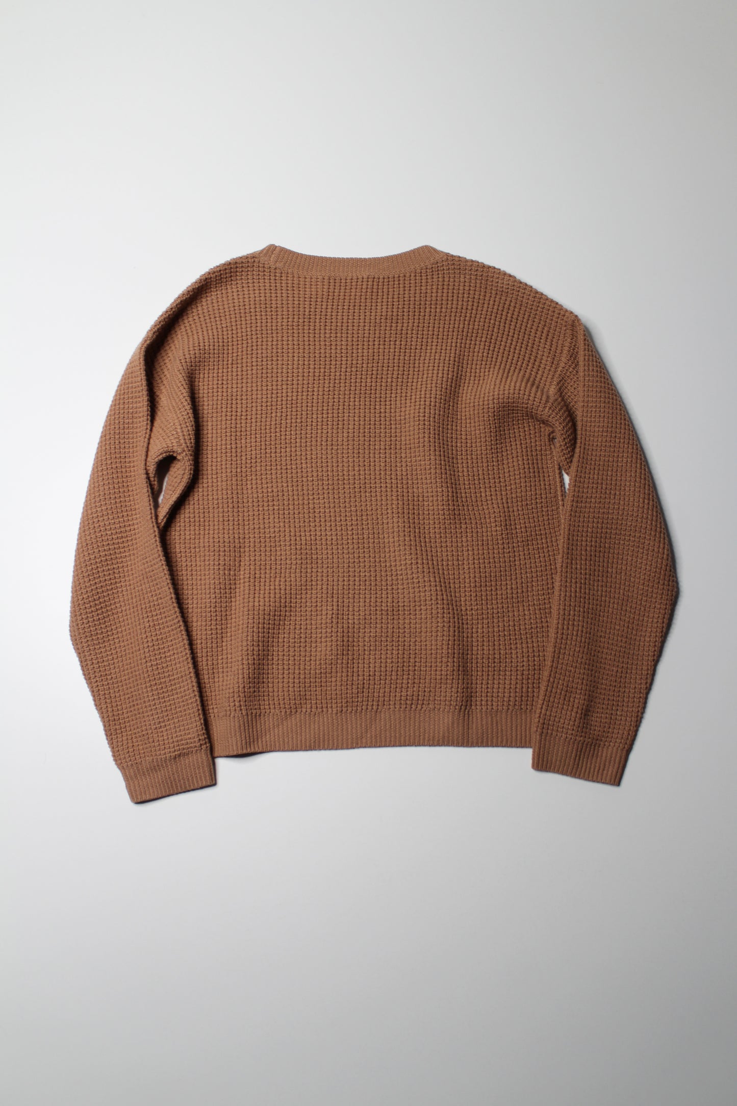 Aritzia Wilfred Free toffee waffle knit sweater, size small (loose fit)