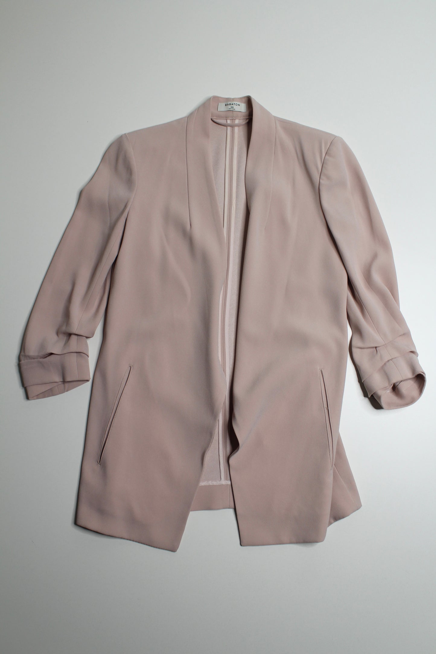 Aritzia babaton blush pink ‘power’ hip blazer, size 00 (additional 20% off)