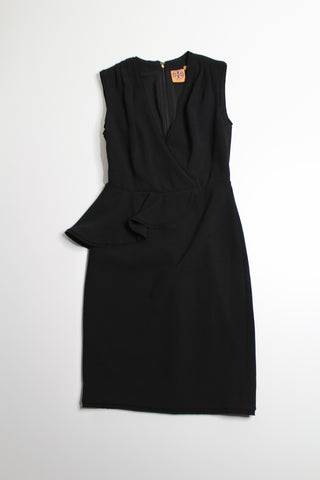 Tory Burch black Brooklyn v neck sleeveless dress, size 0
