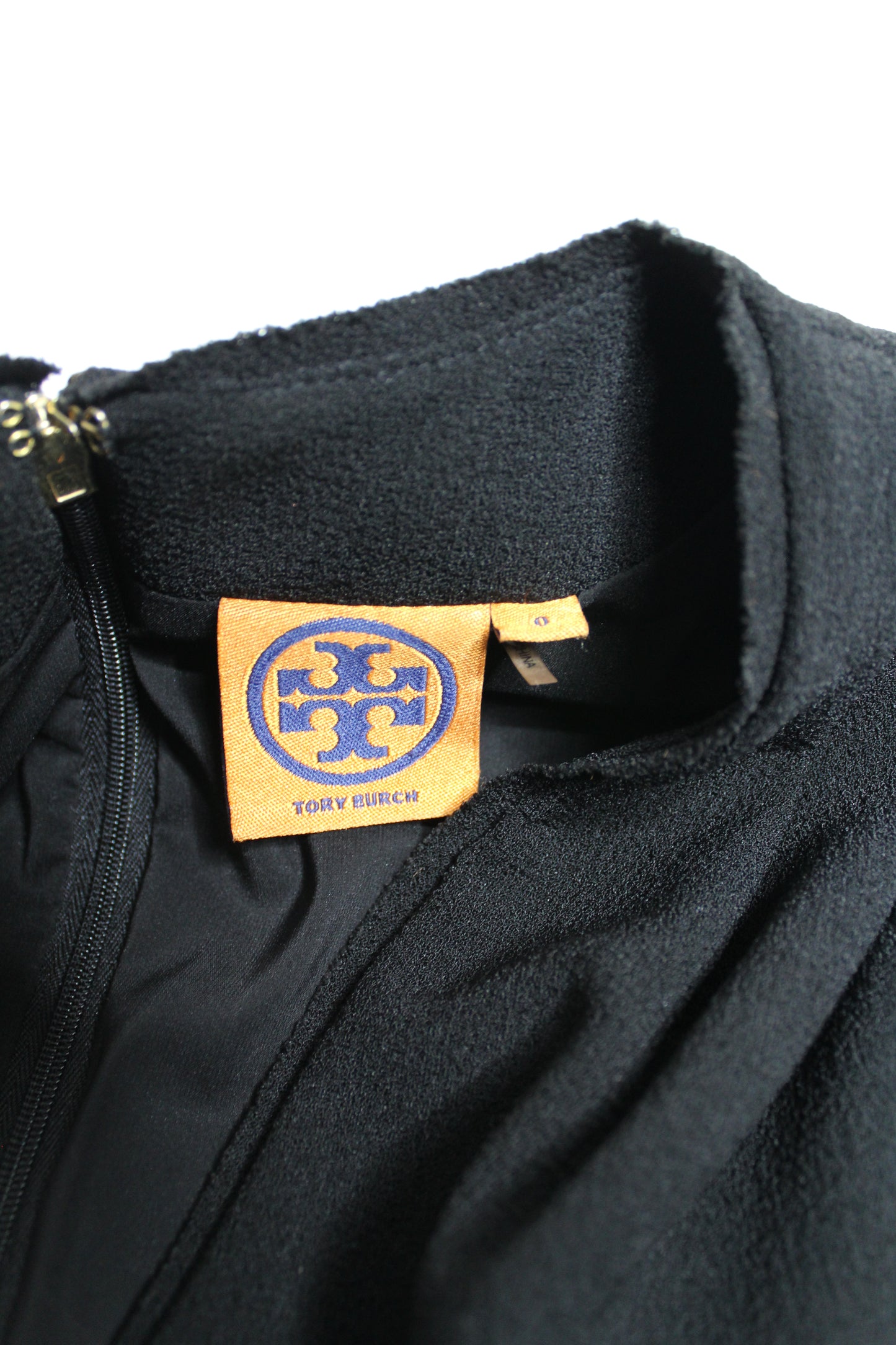 Tory Burch black Brooklyn v neck sleeveless dress, size 0 (additional 20% off)