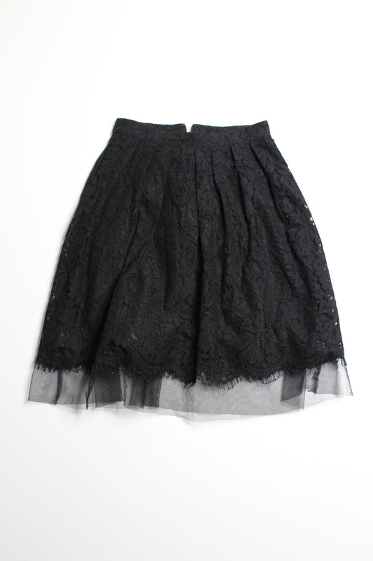 Debbie Shuchat black lace/tulle skirt, size 0