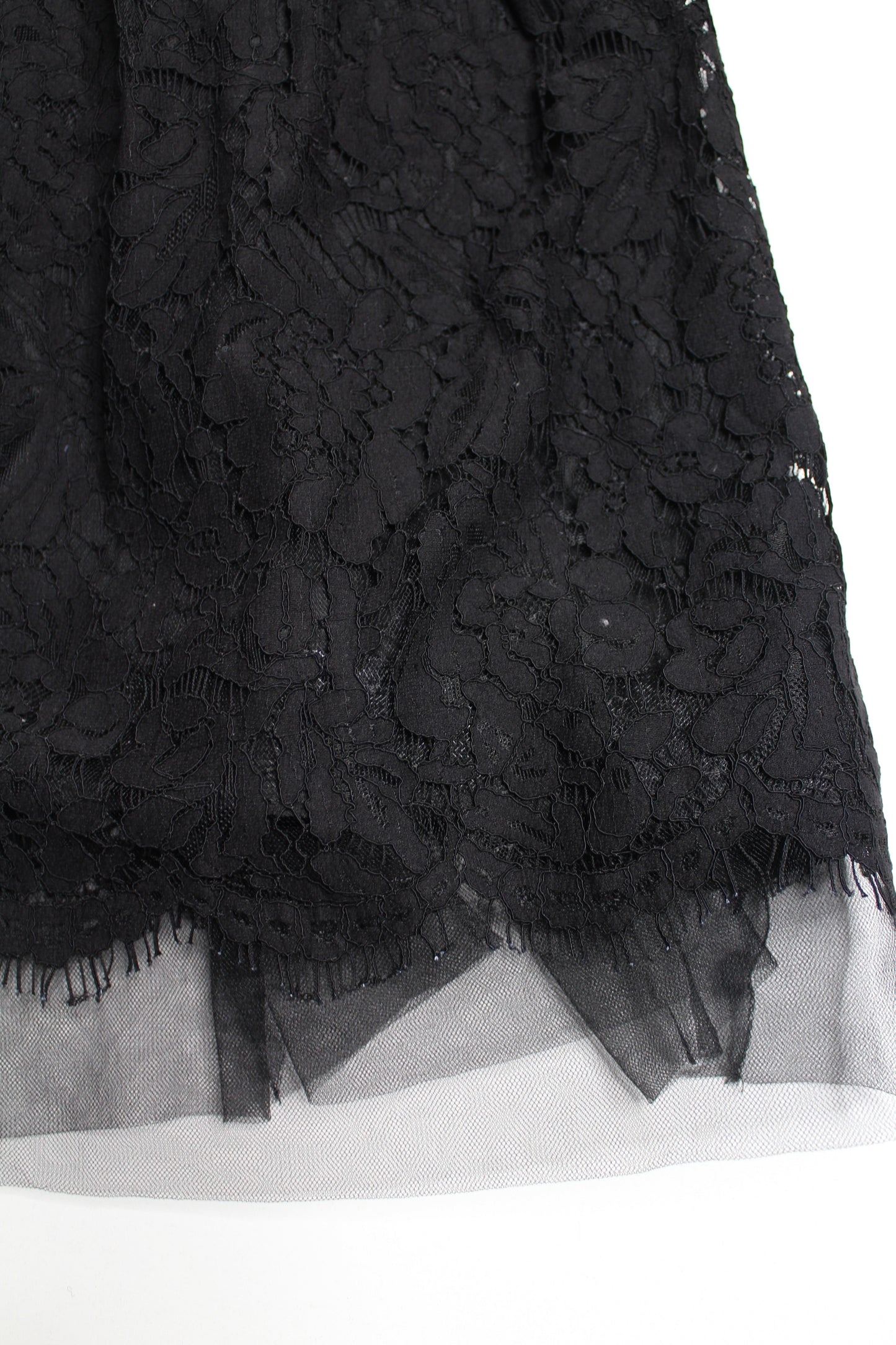 Debbie Shuchat black lace/tulle skirt, size 0