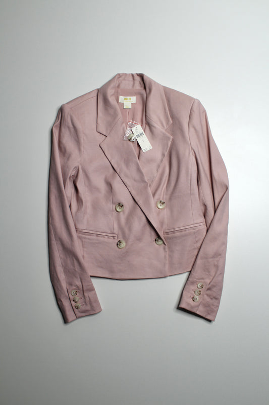 Anthropologie Maeve rose linen slim blazer, size small *new with tags