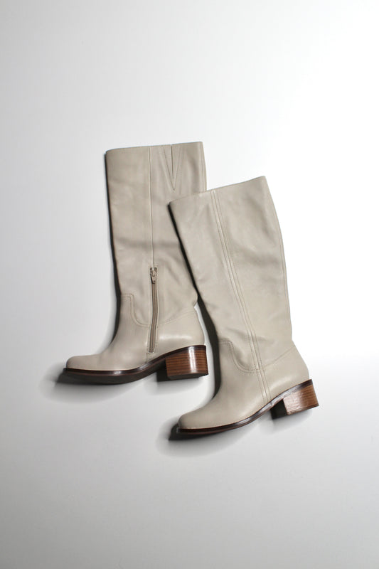 Anthropologie Seychelles ivory leather 'sand in my boots' boots, size 6.5 (sale: was $98)
