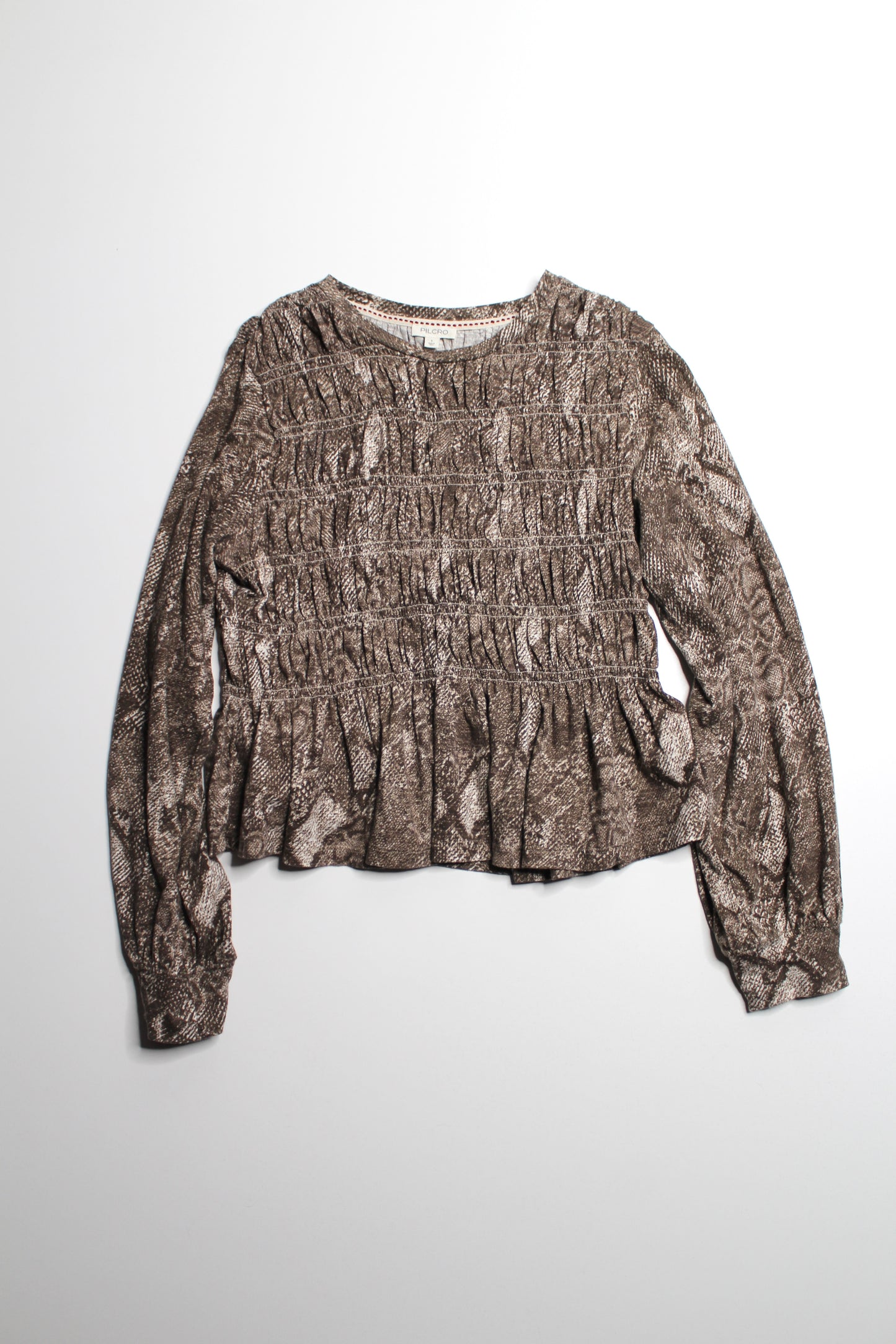 Anthropologie Pilcro brown long sleeve, size small (additional 50% off at checkout)
